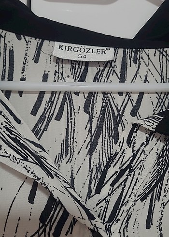 diğer Beden Gri Zebra Desenli Uzun Kollu Kadın Gömlek