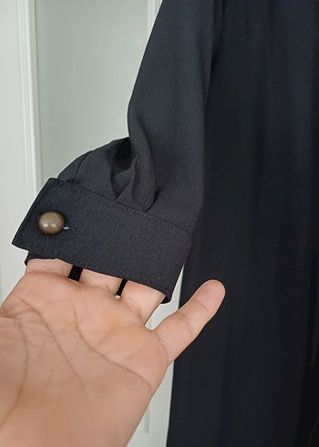 Diğer Uzun Siyah Kadın gömlek elbise