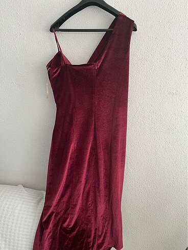 46 Beden Bordo elbise