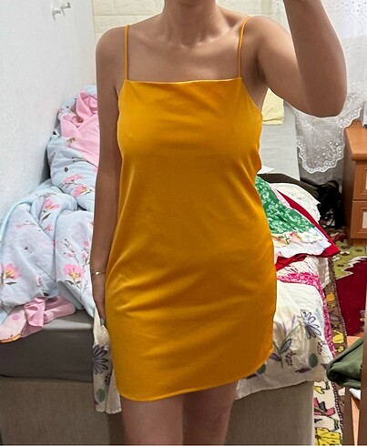 Mango saten elbise
