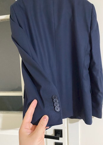 Lacivert Erkek Ofis Takım Elbise Ceket - Görsel 4