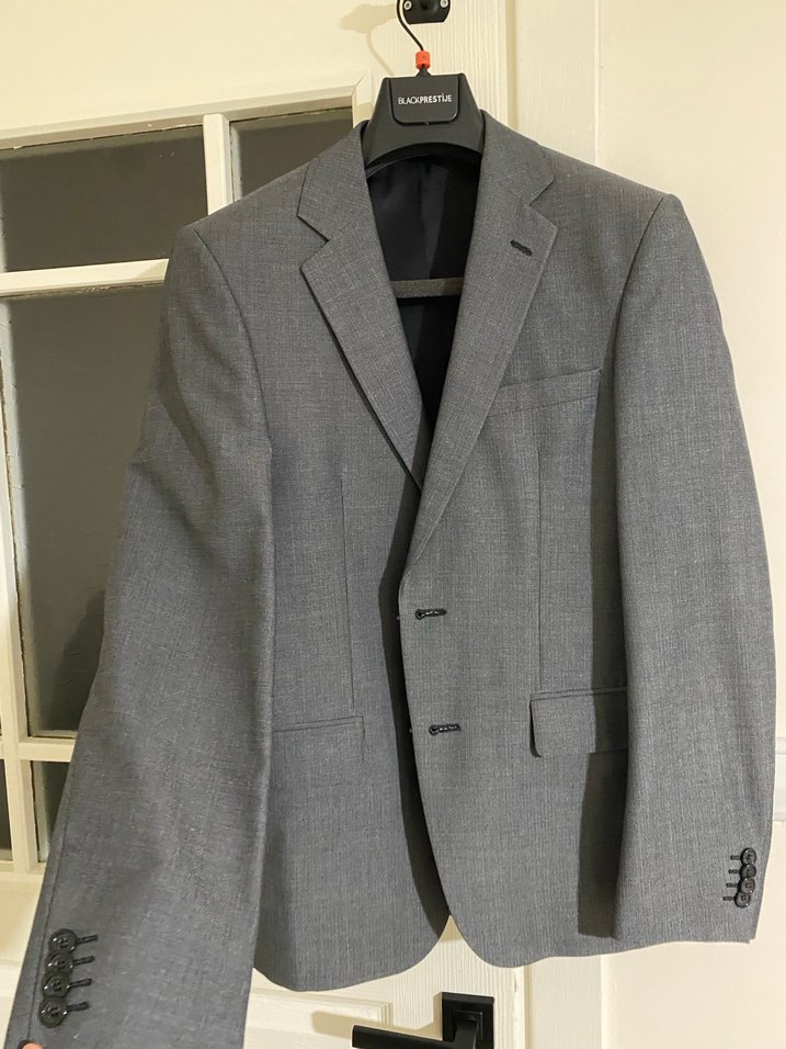 Gri Erkek Ofis Takım Elbise Ceket hatemoglu marka - Görsel 3