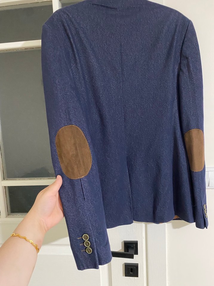 Düğmeli Lacivert Denim Erkek Ceket - Görsel 4