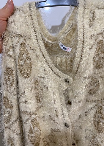 Nakışlı Bej Bohem Kadın Hırka - Görsel 3