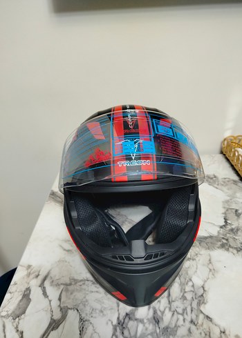 Kırmızı sıfır ürün M beden Motosiklet Kaskı - Görsel 8