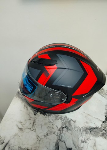 Kırmızı sıfır ürün M beden Motosiklet Kaskı - Görsel 4