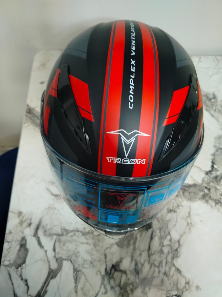 Kırmızı sıfır ürün M beden Motosiklet Kaskı - Görsel 3