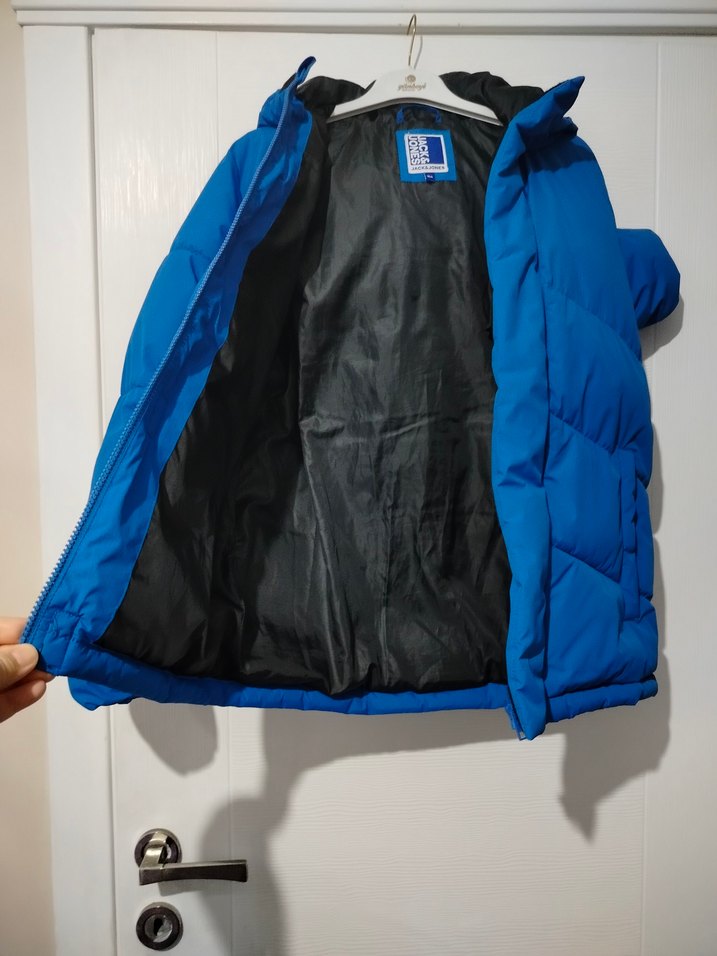 Erkek Çocuk Mavi Kapüşonlu Mont - Görsel 4