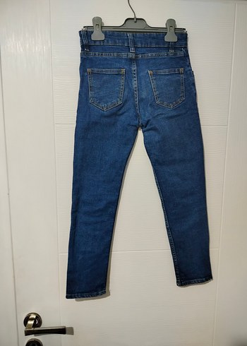 Erkek Çocuk Mavi Kemerli Regular Fit Jean - Görsel 4