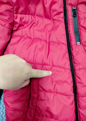 Koyu Kırmızı Fermuarlı Erkek Çocuk Mont - Görsel 9