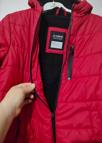 Koyu Kırmızı Fermuarlı Erkek Çocuk Mont - Görsel 3