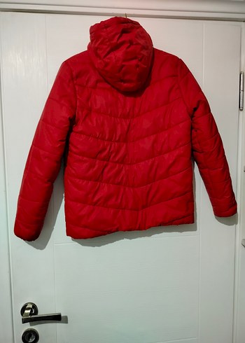 Koyu Kırmızı Fermuarlı Erkek Çocuk Mont - Görsel 6