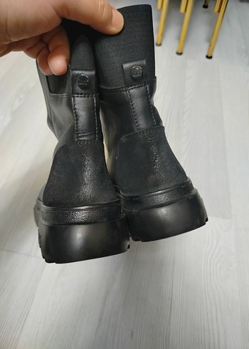 Siyah Deri Goth Stiletto Topuklu Bot - Görsel 2