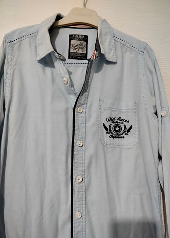 Mavi Denim Erkek çocuk Gömlek, Uzun Kollu, Salaş Kesim - Görsel 5