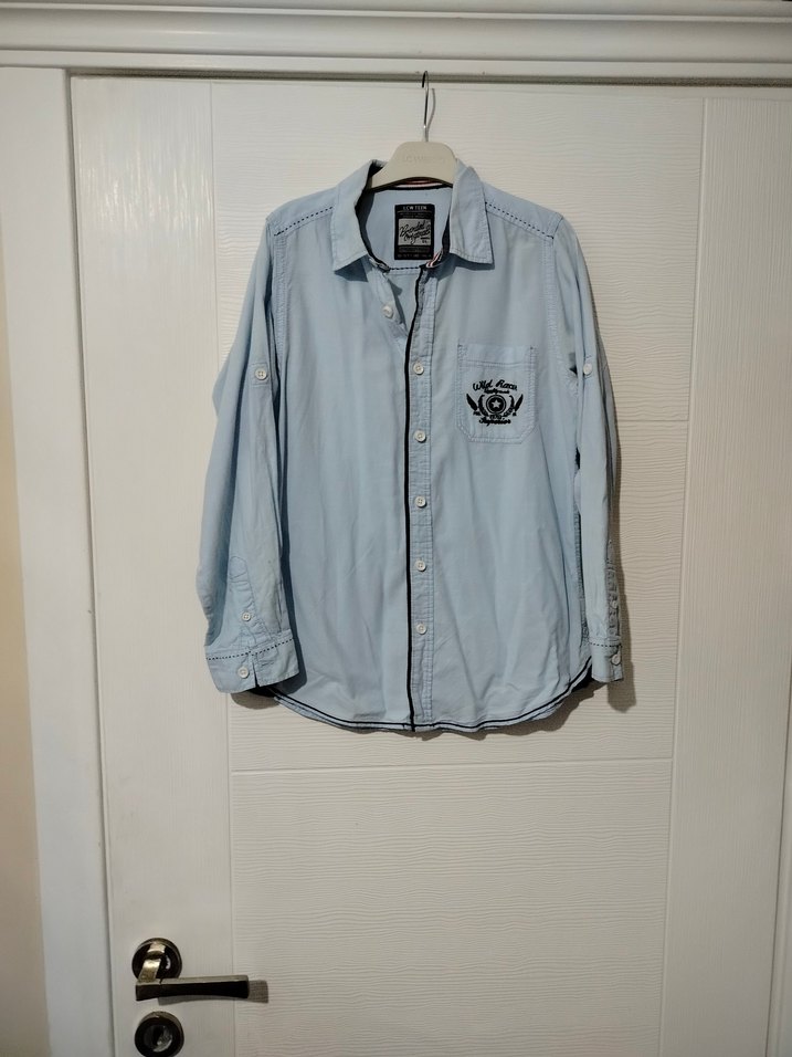 Mavi Denim Erkek çocuk Gömlek, Uzun Kollu, Salaş Kesim - Görsel 2