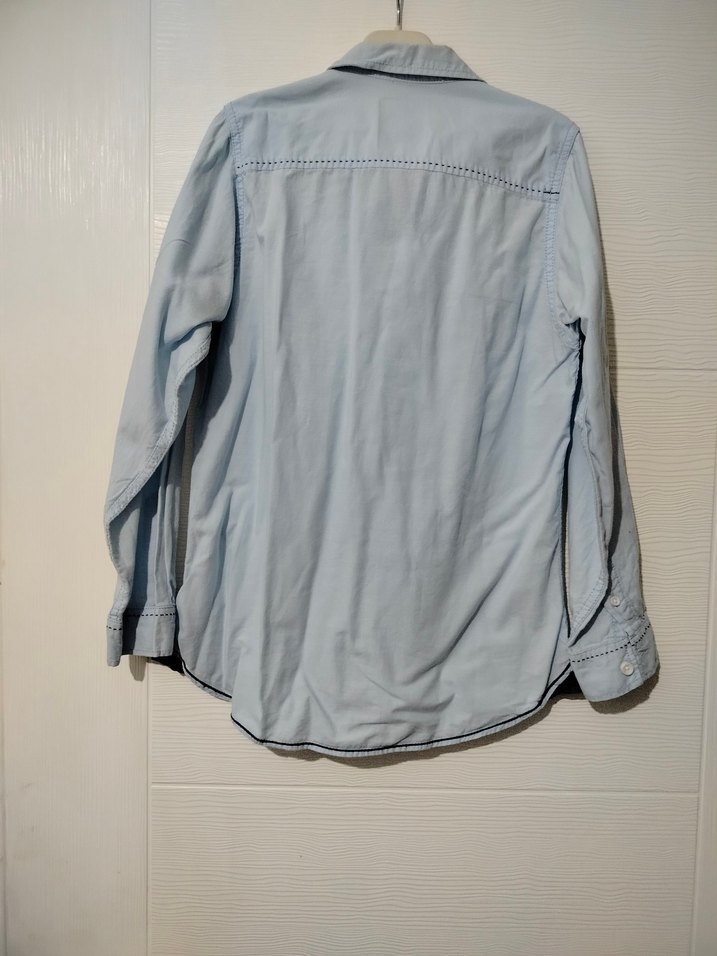 Mavi Denim Erkek çocuk Gömlek, Uzun Kollu, Salaş Kesim - Görsel 4