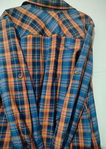 Renkli Ekoseli Düğmeli Uzun Kollu Erkek çocuk Gömlek - Görsel 3