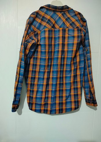 Renkli Ekoseli Düğmeli Uzun Kollu Erkek çocuk Gömlek - Görsel 4