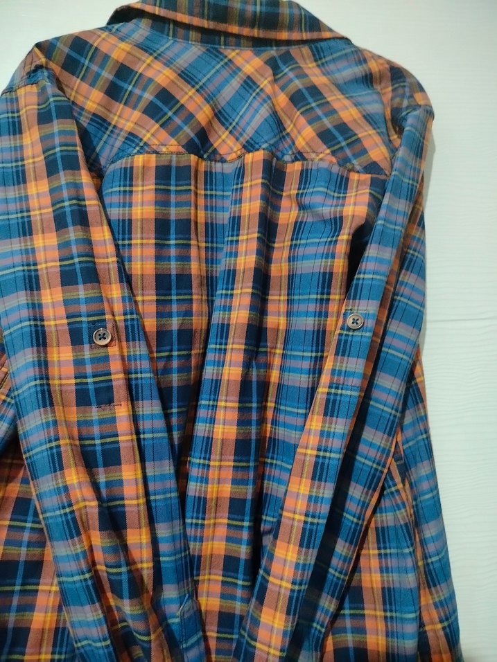 Renkli Ekoseli Düğmeli Uzun Kollu Erkek çocuk Gömlek - Görsel 3