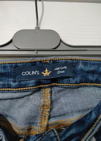 Kız çocuk Lacivert Denim Kemerli Günlük Jean - Görsel 3