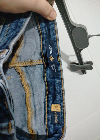 Kız çocuk Lacivert Denim Kemerli Günlük Jean - Görsel 6