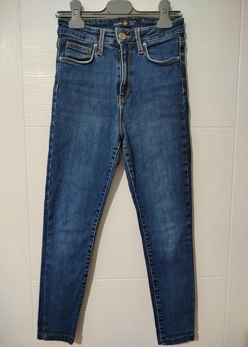 Kız çocuk Lacivert Denim Kemerli Günlük Jean - Görsel 2