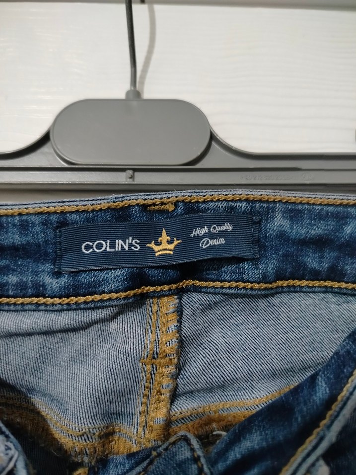 Kız çocuk Lacivert Denim Kemerli Günlük Jean - Görsel 3