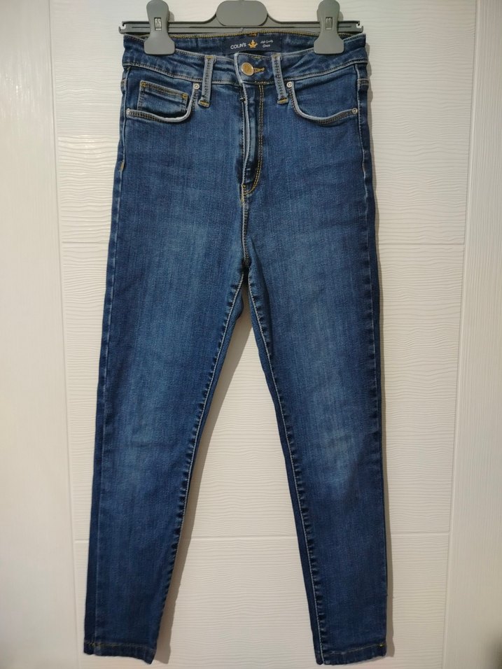 Kız çocuk Lacivert Denim Kemerli Günlük Jean - Görsel 2