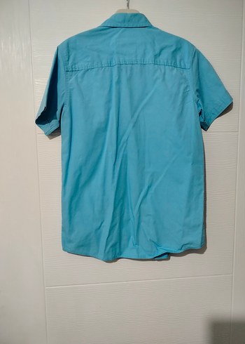 Erkek Çocuk Kısa Kollu Mavi Denim Gömlek - Görsel 2