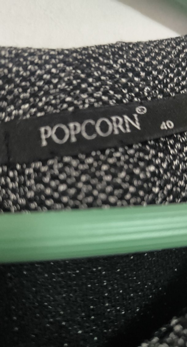 Uzun Kesim Gri Siyah Salaş Triko Elbise - Görsel 3