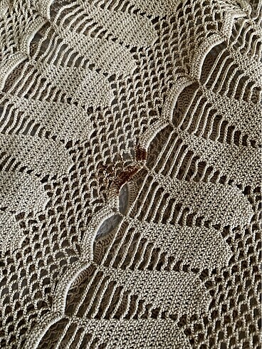 Tığ işi masa örtüsü - Görsel 7