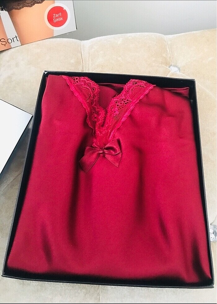 Saten şort takımı - Görsel 3