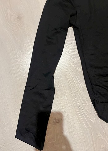 m Beden siyah Renk Siyah Uzun Kollu Düz Kadın body