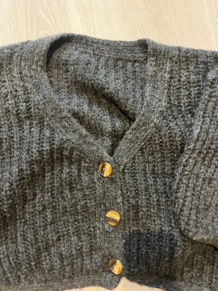 Gri Örgü Kadın Hırka - Görsel 3