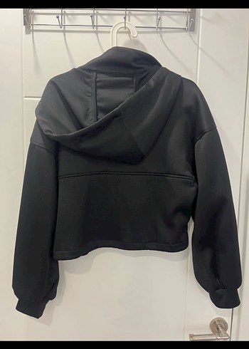 Zara Siyah Fermuarlı Yüksek Yakalı Kadın Ceket