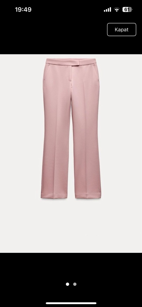 Zara Pembe Düğmeli Kadın Pembe Blazer Takım - Görsel 4