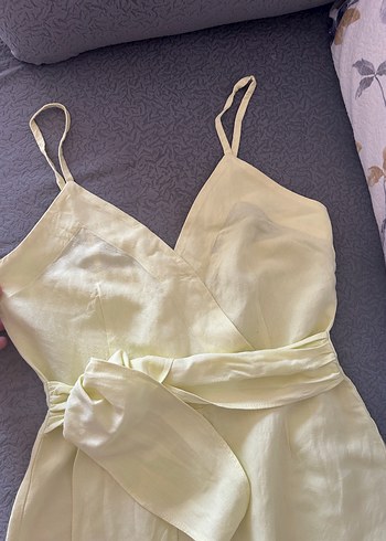 xs Beden yeşil Renk Zara Yağ Yeşili İnce Askılı Tulum