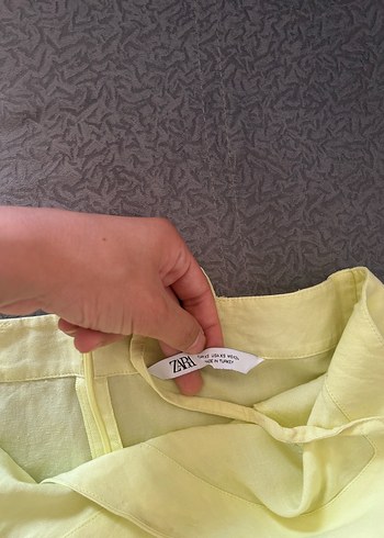 Zara Yağ Yeşili İnce Askılı Tulum - Görsel 3