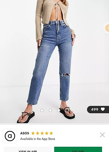 xs Beden mavi Renk Stradivarius Mom Jean