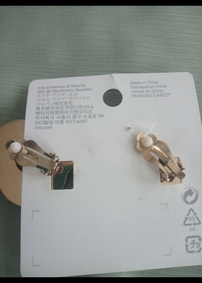 H&M Gold Şık Küpe - Görsel 2