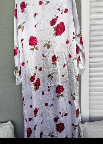 Çiçek Desenli Uzun Bohem Kadın Sabahlık - Görsel 4