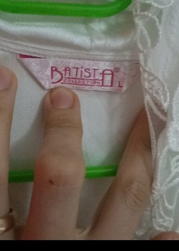 Uzun Kollu İşlemeli Beyaz sabahlık - Görsel 5