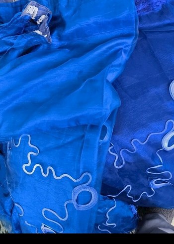 Koyu Mavi Batik Desenli Modern Perde İsviçre'den alındı - Görsel 6