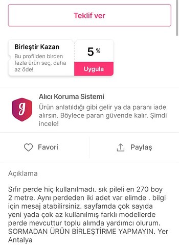 Bohem Nakışlı Beyaz Gri Tül Perde SIFIR ÜRÜN - Görsel 3