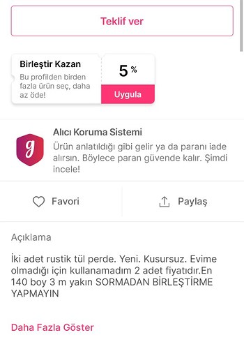 İsviçre'den alındı 2 adet perde - Görsel 4