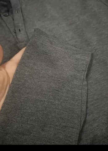 Gri Uzun Kollu Polo Yaka üstSORMADAN ALIM YAPMAYIN - Görsel 4