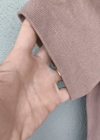 Kısa Kollu Bej Süet Kadın Elbise - Görsel 6