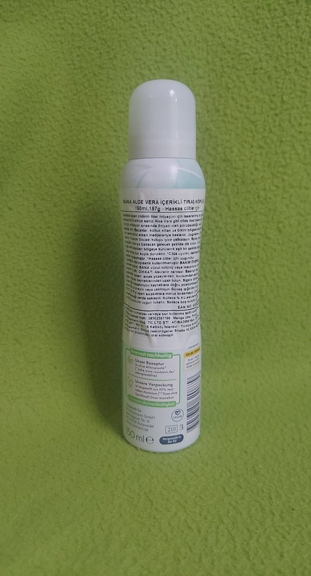 Isana Hassas Aloe Vera Tıraş Köpüğü - Görsel 2