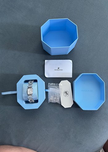Swarovski Kadın Gri Mavi Saat
