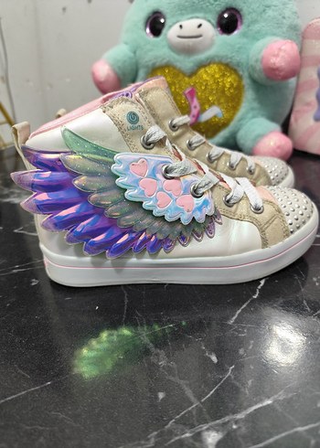 skechers ışıklı kanatlı kız çocuk ayakkabı - Görsel 3